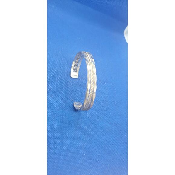 Native Navajo Dine Sterling Silver 925 Twist Cuff Bracelet- Vintage- Beautiful! - Picture 5 of 7